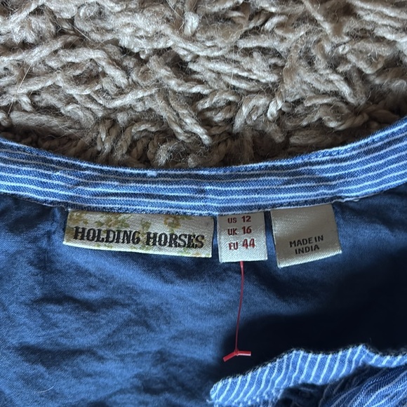 Blue and white top, eyelet design, Holding Horses brand - Picture 2 of 3